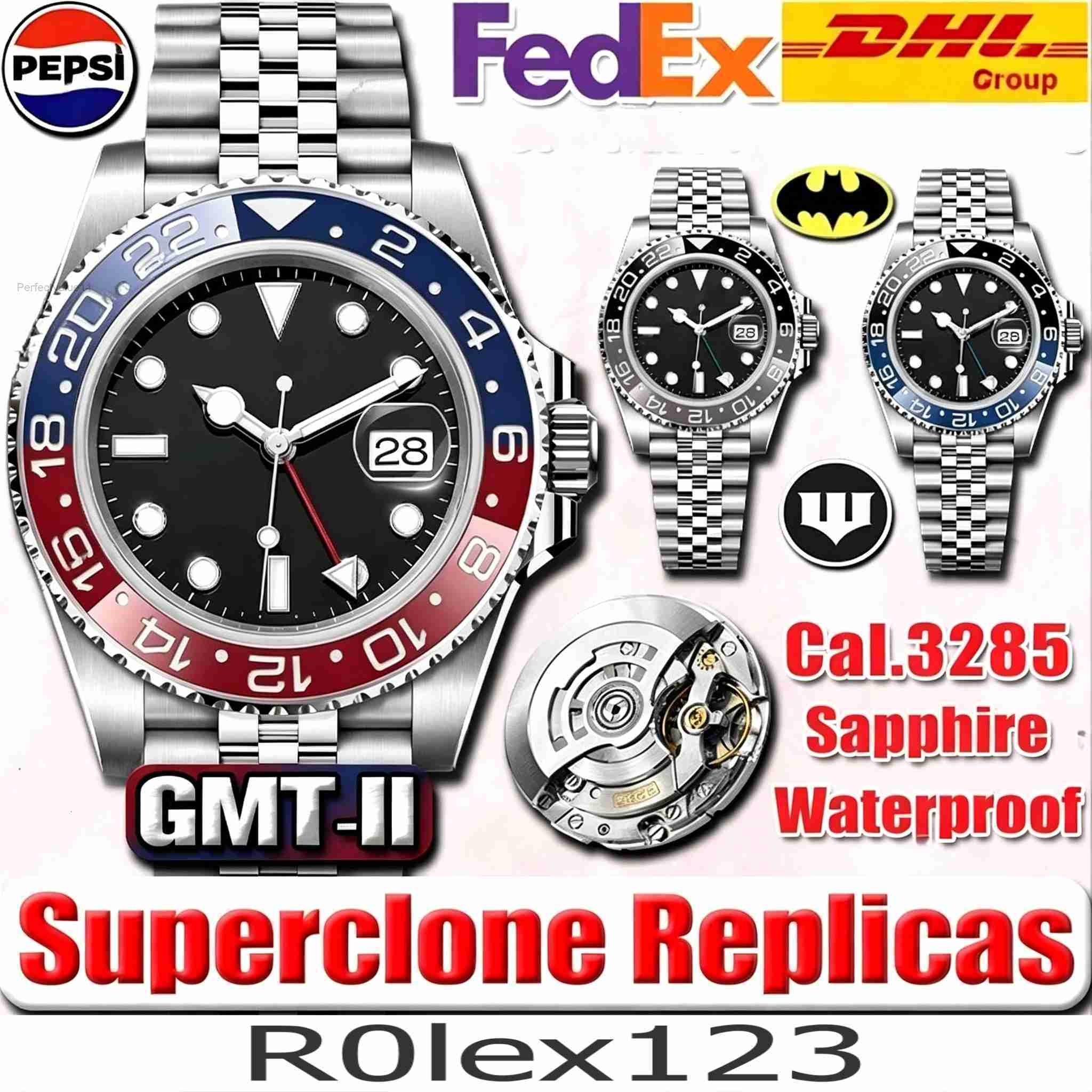 Clean Factory Watches Men Luxury Designer Watches High Quality 40MM 3285 Movement Stainless Steel Ceramic Bezel Sapphire Luminous Waterproof Bruce P