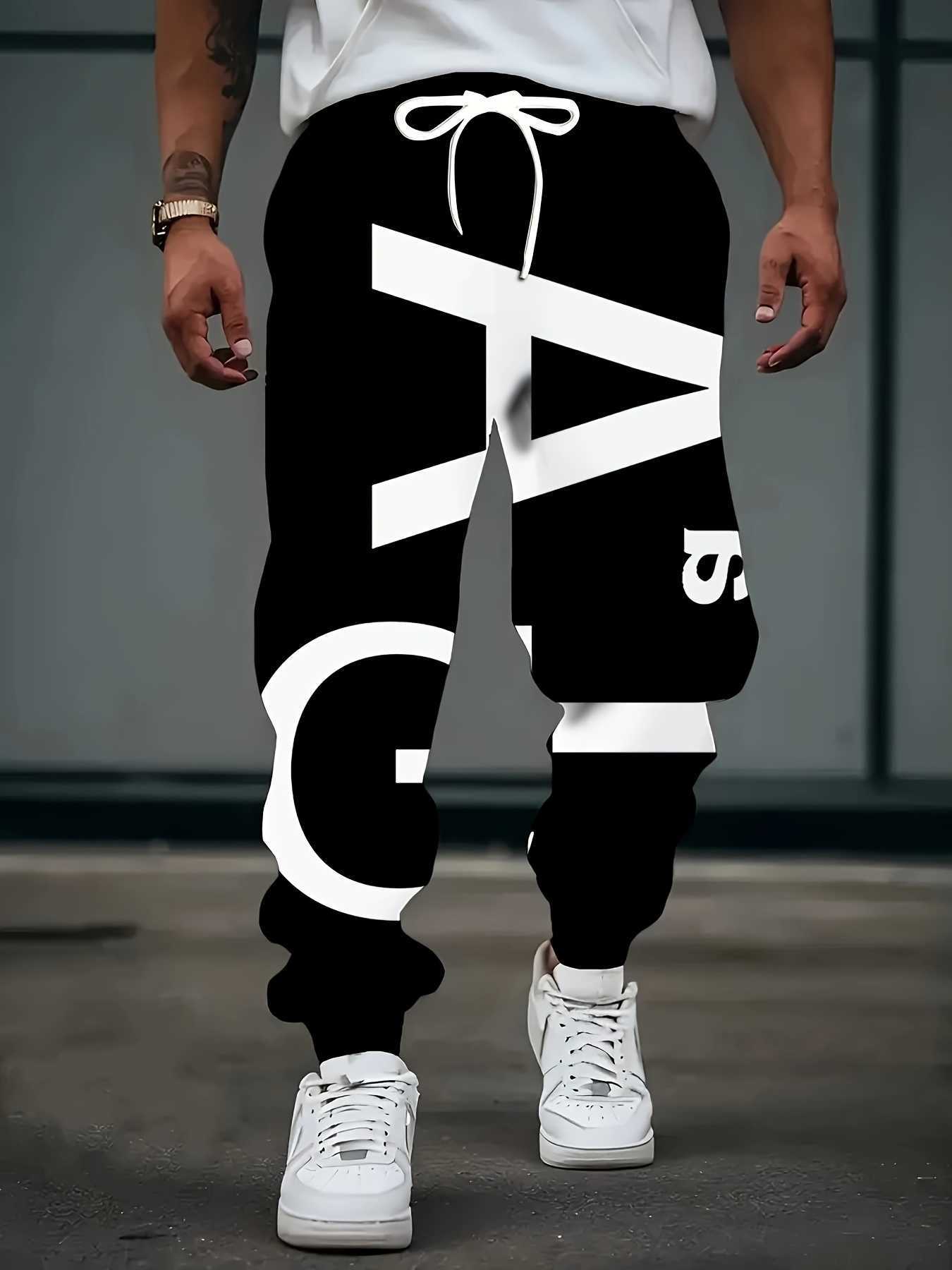 Selling New Autumn Men's Hot Fashionable Letter Printed Soft and Comfortable Drawstring Pants Outdoor Urban High Street Pants D260916