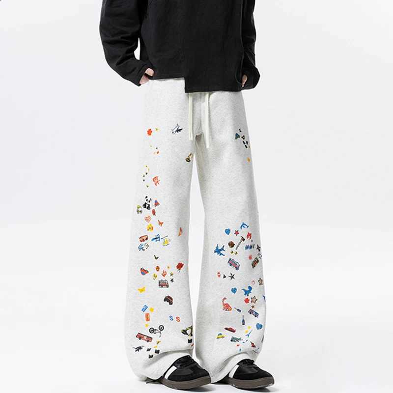 Straight Autumn Printed Funny Graphic Leg Pants For Man Hip Hop Fashion Harajuku Baggy Trousers Sports Y2K Streetwear Sweatpants D260916
