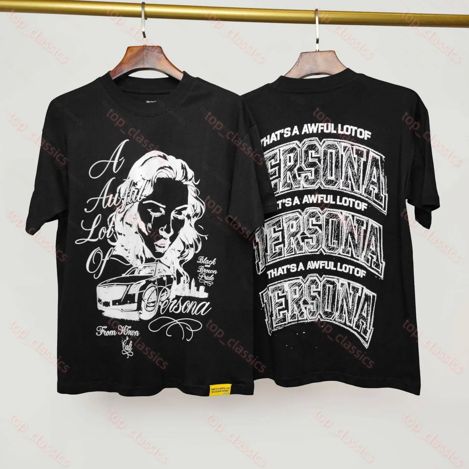 Awful Lot Of Caugh Syrup Tshirt Designer T Shirts High Quality Cotton Cough Syrupshirt Tshirt Crew Neck T Shirt Short Sleeve Street Fashion Men T Sh
