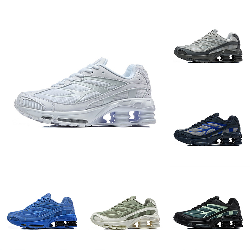 Running Shoes Fashion Flat Ride Sports Shoes Men Women Triple White Black Gray Cushion Men Women Casual Shock Absorption Heightening Pillar Sneakers