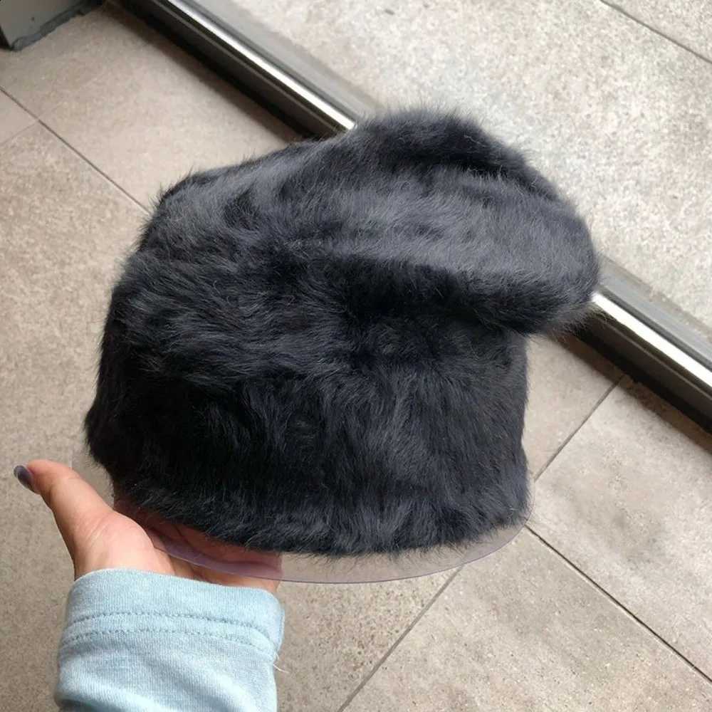 1Solid Color Slouchy Beanie Simple Hat Y2k Plush Winter Knitted Cap Soft Ribbed Ear Protection Skullcap Travel L260915