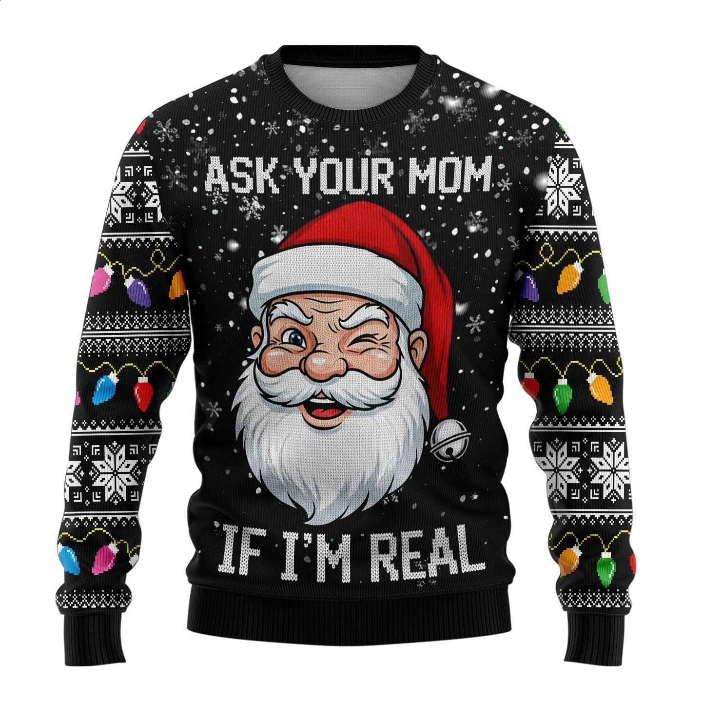 Ho Hilarious Christmas Ugly hoodie Christmas Sweater Naughty Santa Womens Sweaters Crewneck Sweatshirt Funny Unisex Pullovers Mens Sweater C260915