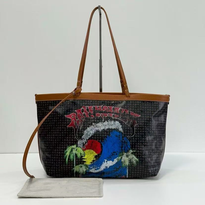 Women's Select Tote Bag Designer Bag High Quality Black Canvas Red Vintage Surfer Artwork Printed Handbag Women Waterproof Shoulder Bag Busines
