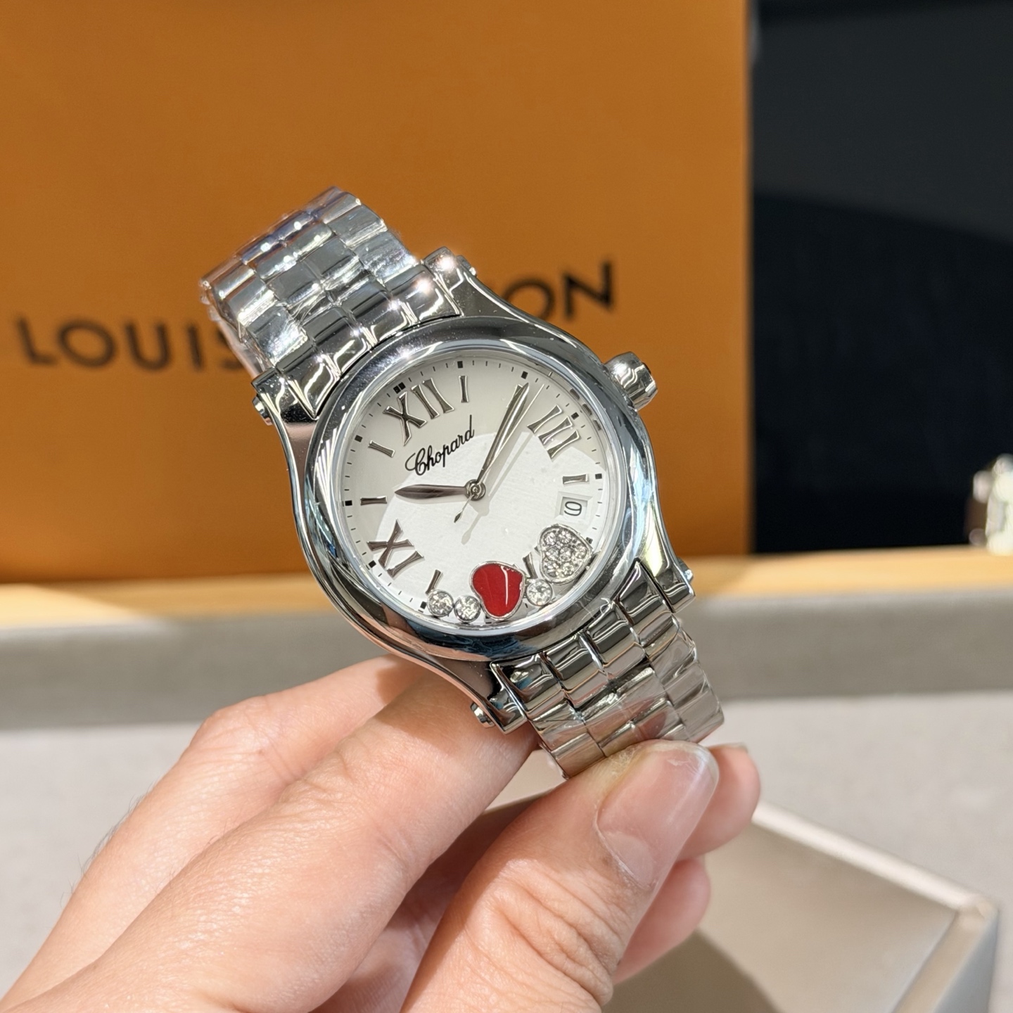 Women CHOPARDity designer Quartz movement HAPPY SPORT Diamond encrusted Watch High Quality Automatic watches women's precious stone wristwatche