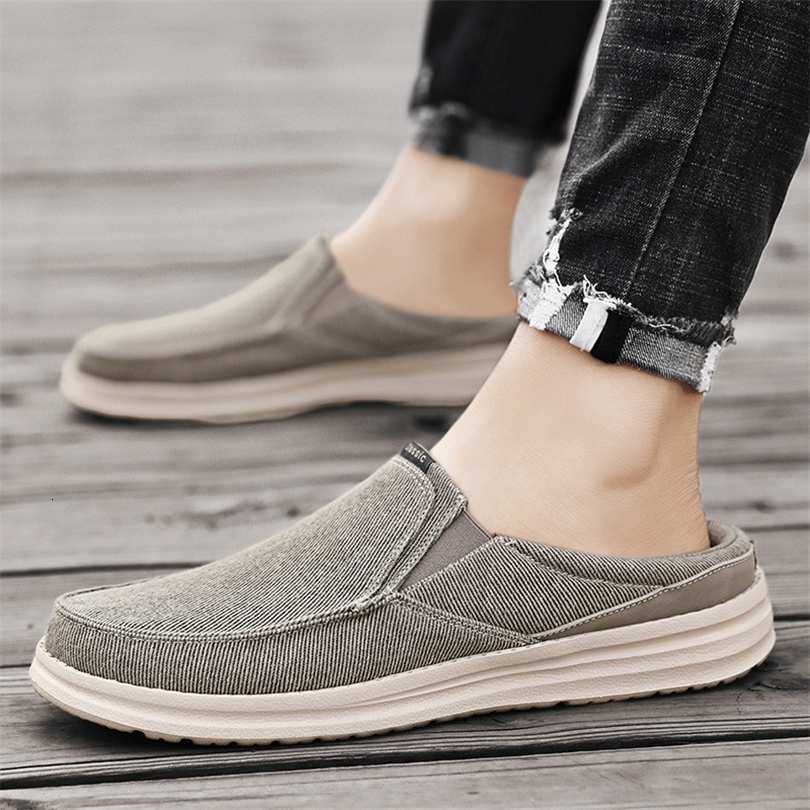 Summer Men Half Shoes Casual Canvas Shoes Lightweight Comfortable Big Size 47 48 Drop 260915