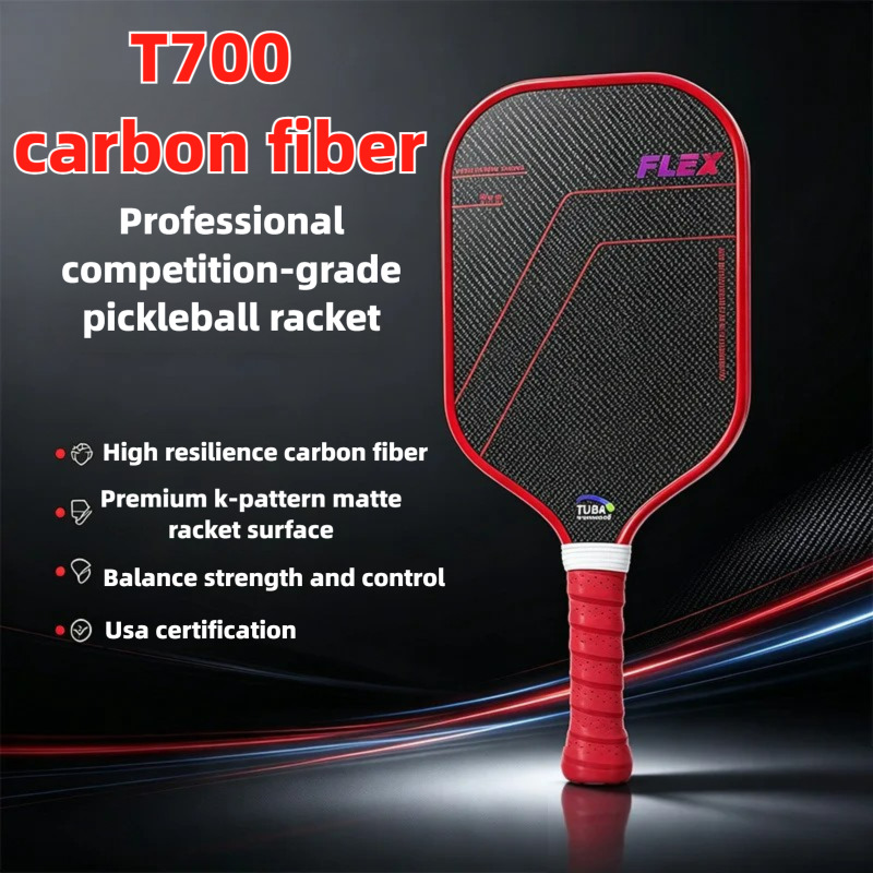 T700 Carbon Fiber Pickleball Paddle, USA Certified, Boosts Spin Control, Designed for Professional Training and Matches J260916