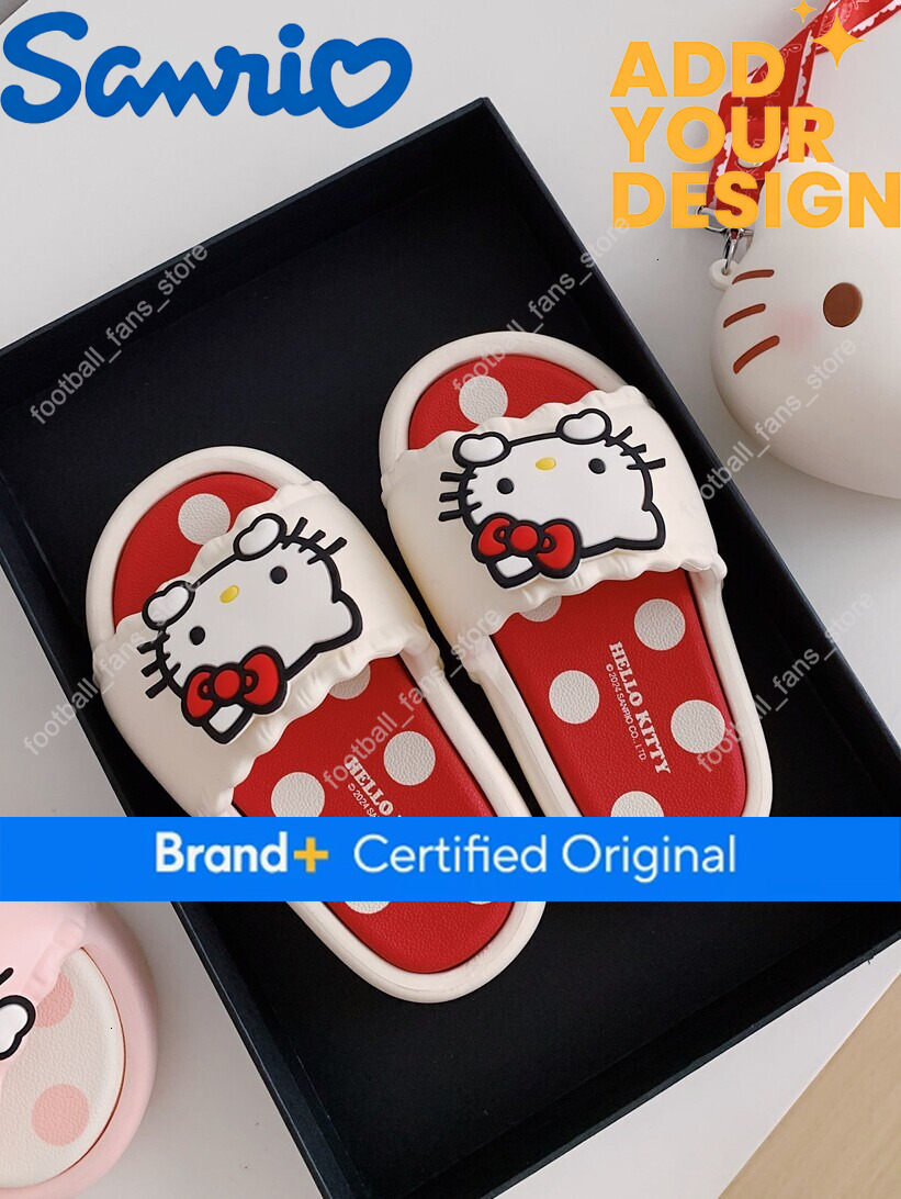 Cute Hello Kitty Slippers for Women, Sanrio Collaboration, Summer Parent-Child Outdoor and Indoor Sandals