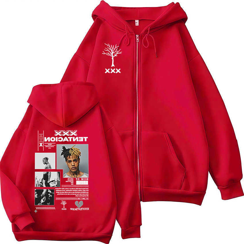 2026 Album Rapper Zip XXXTentacion Up Hoodie Men's Gothic Fashion Fleece Pullover Sweatshirt Man Hip Hop Coats Hooded Streetwear C2609151
