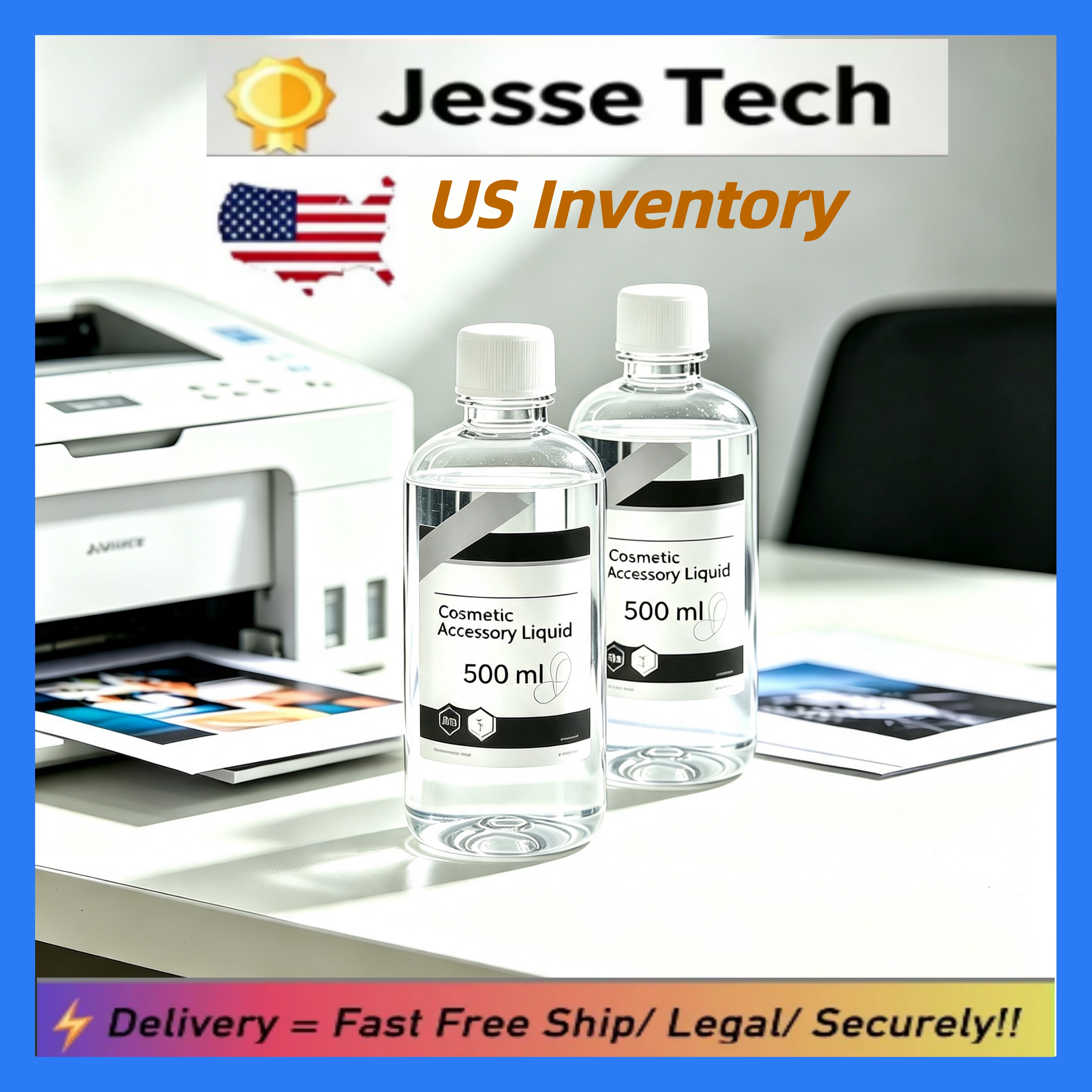 Jesse Technology (1L) Printer Print Head Nozzle Cleaning Consumables, Compatible with All Industrial Print Heads / US Stock / Fast Free Shipping