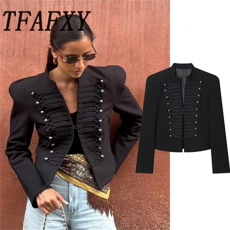 TFAFXY Spring Women Casual Jacket Thin Sleeve Patchwork Short Coat Female Holiday High Street Crop Top 260915