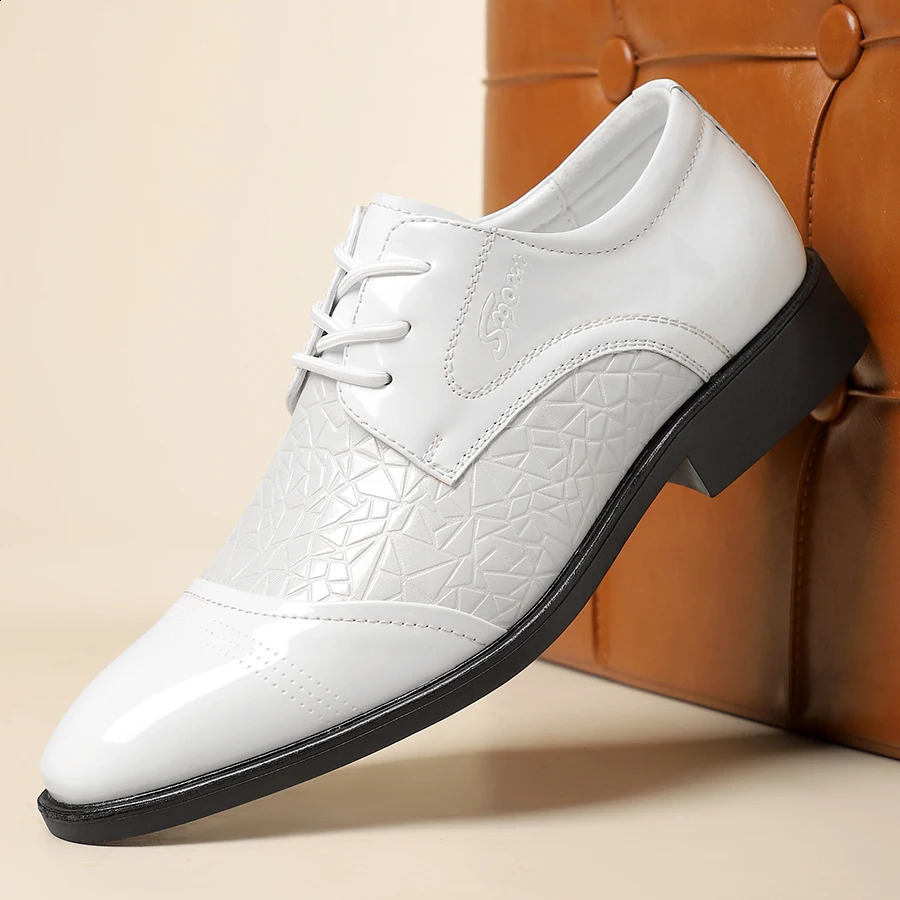 Pointed Toe Dress Plus Size 3847 Shoes est Italian Oxford for Men Classic Derbies y Patent Leather Wedding 260917