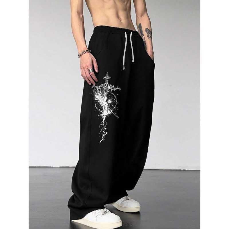 Tattoo Angel Men's Casual Sports Campus Jogger Straight-Leg Pants New Autumn Style D260916