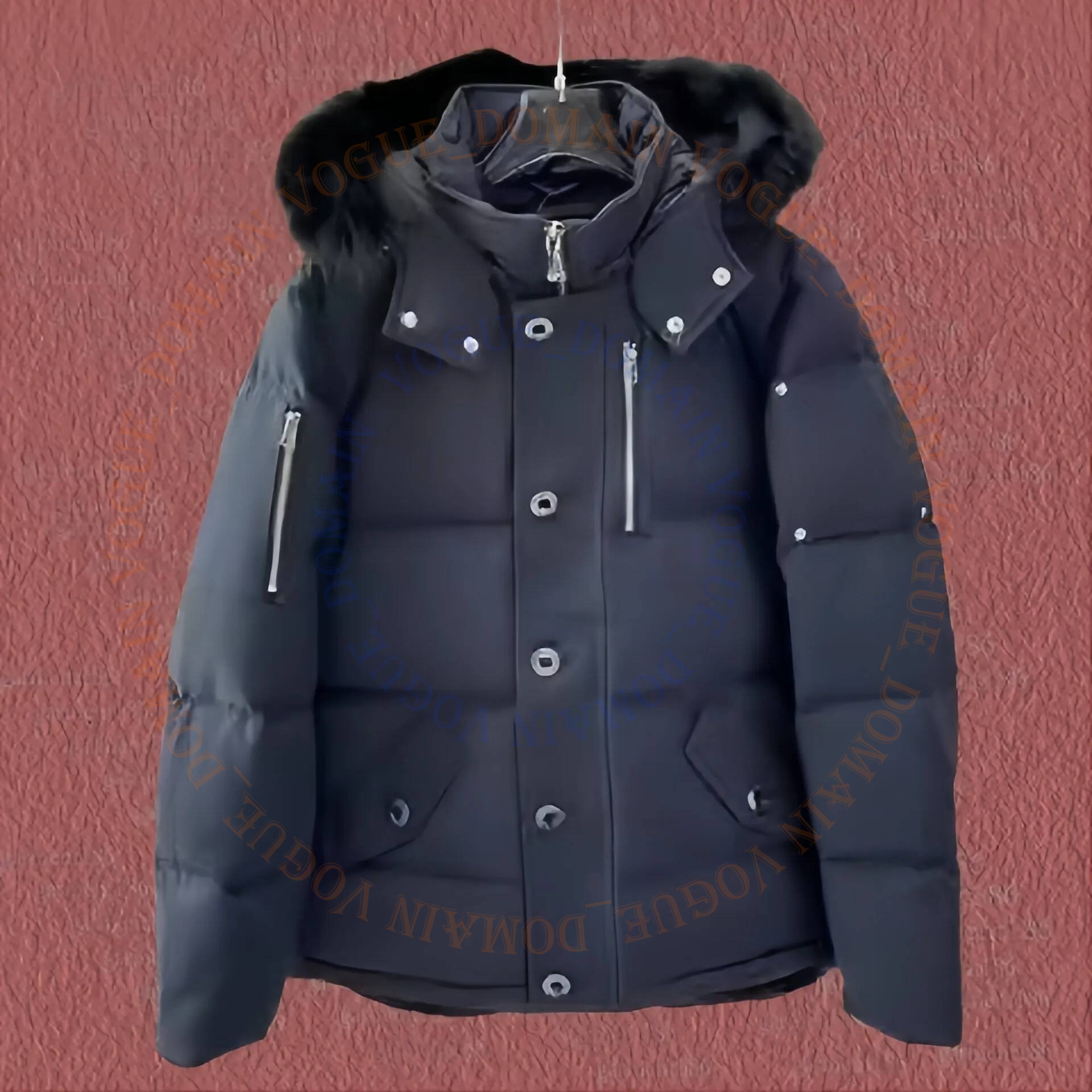 Moose Designer Parkas Jackets Mens Outdoor Windbreakers Puffer Short Parka Down Jacket Removable Fur Collar Unisex Loose Fit Winter Thick Warm Coat