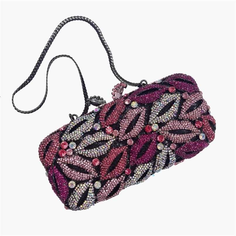 Pochette da sera a forma di labbro per borsetta da donna in metallo cavo e borsetta per abiti formali 260915