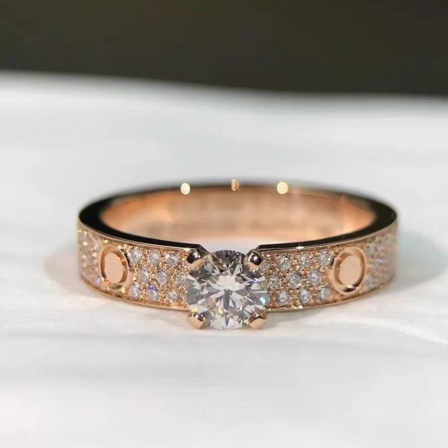 Designer Ring Men and Women Ring Bullet Head Luxury Classic Fashion Wedding Birthday Valentine Day Gift with Original Box Third Ring Road CCCCCC