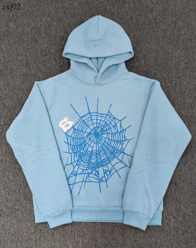 Spyder Tracksuit Men Designer Rhinestone Spider Hoodie Women Heavy Weight Cobweb Pullover Letter Print Young Thug Sweatshirt With Skull Print Spder