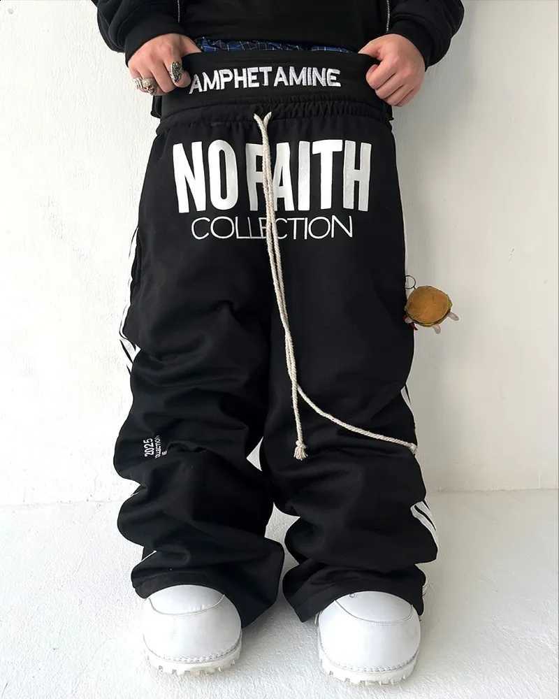 Gothic Y2K Fashion Punk Streetwear Striped Letter Embroidery Trendy Sweatpants Retro Loose Hip Hop Casual Stretch Jogging Pants D2609161