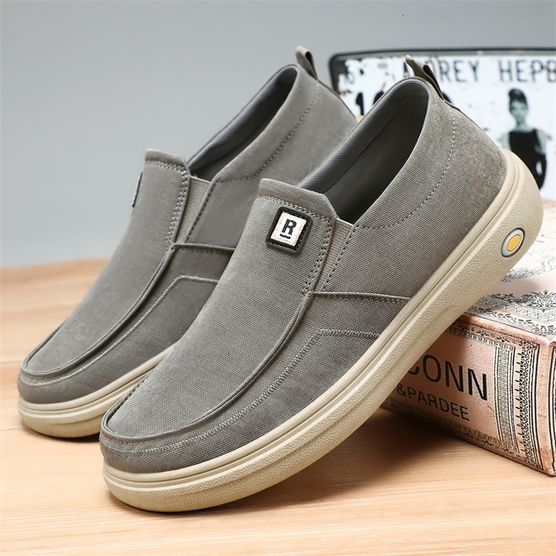 Quality of Fabric Shoes for Men's Summer Flat Casual Canvas Shoes Lightweight and Breathable Men's Shoes 260915