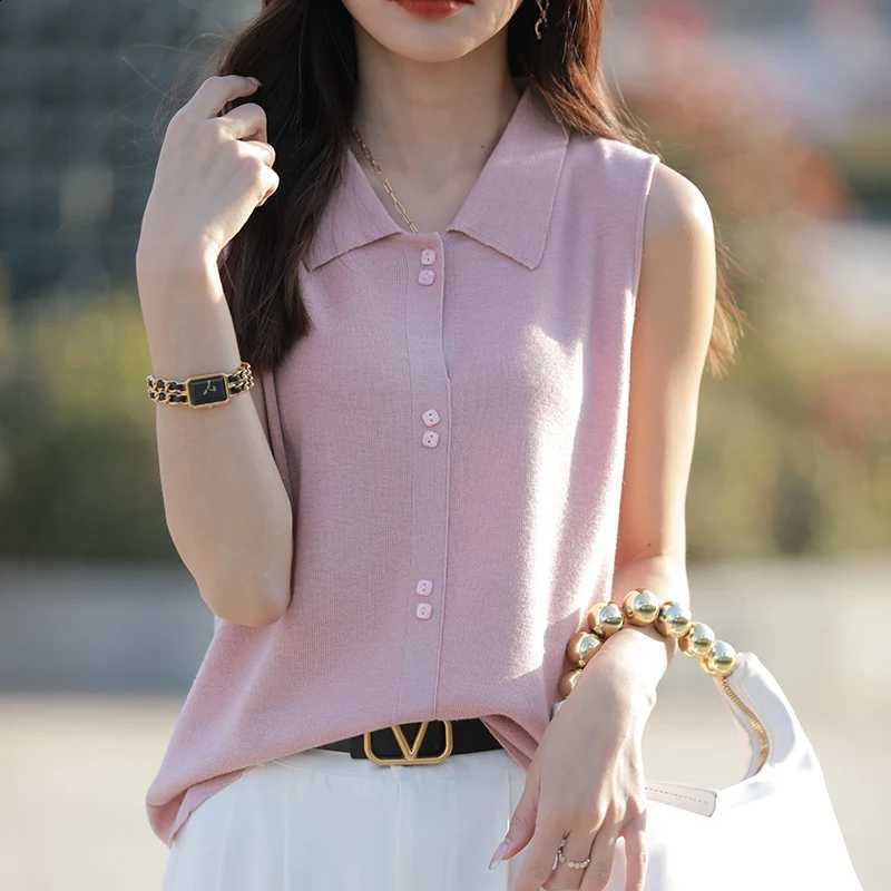 Neck WinvyNee Women Worsted Wool Single Row Double Linked Buttons Full Placket Vest Spring Autumn Casual Knit Wear C1757002W260915