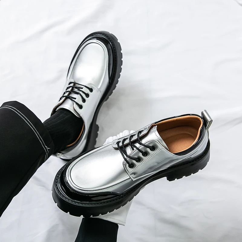 Trendy mens leather shoes Fashion and ner styles Office Party Outdoor street High quality Work leisure 260917