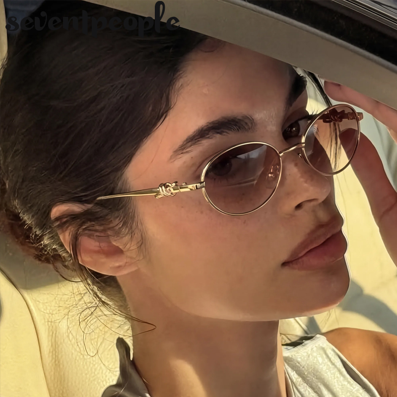 Small Metal Frame Oval Punk Sunglasses Women 2026 Luxury Designer Trendy Outdoor Sun Glasses Lady Vintage Driving Shades UV400 J260916
