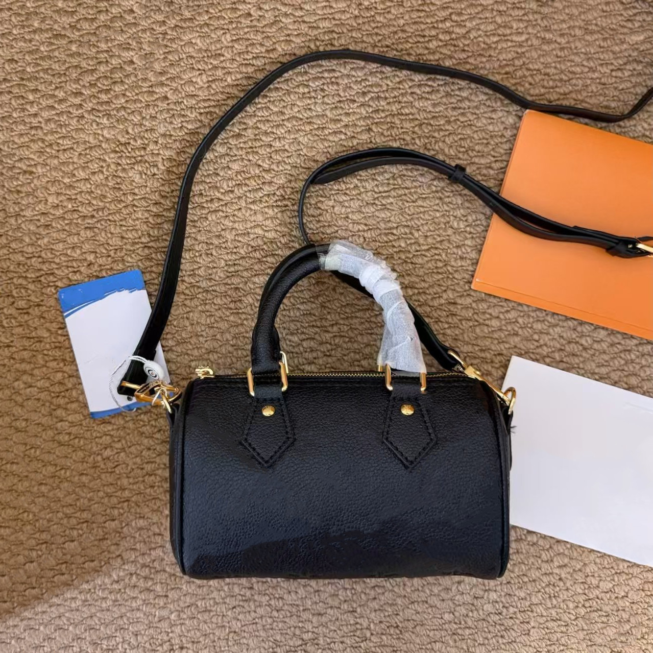 Luxury designer bag 917 mini classic pillow bag women's embossing crossbody shoulder bag high-quality leather wallet women handbag