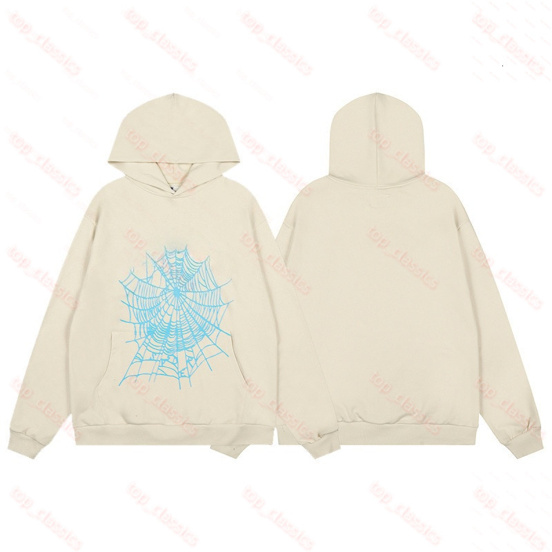 New Fashion Men's Designer Spiders Hoodies American Hip Hop Singer Web Foam Letter Print Loose Casual Pullover Cotton Spider Hoodies Sweaterpan