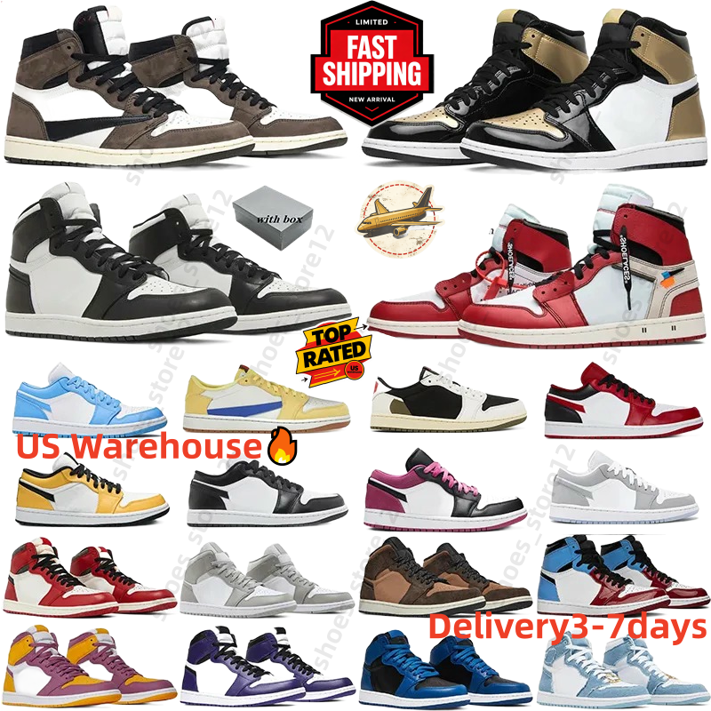 Men Women Trainers Sports Sneakers 2026 High OG 1s 1 Basketball Shoes Chicago Lost and Found True Blue Patent Bred University Blue Light Smoke Grey