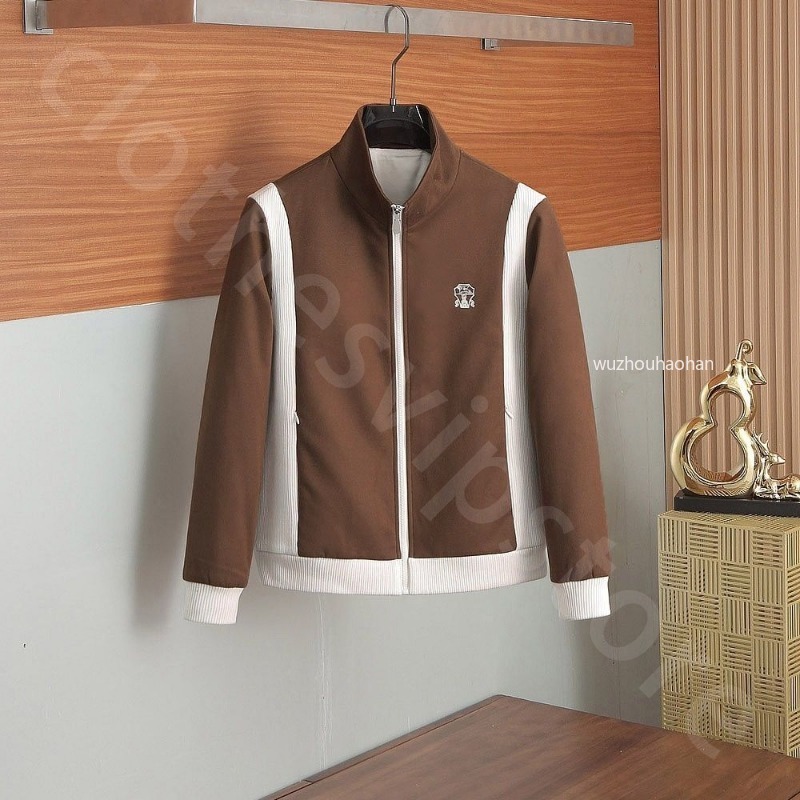 Luxury Designer Coats Mens Autumn Winter Stand-up Cardigan Sweater Ribbon Leisure Sports Coats B1289