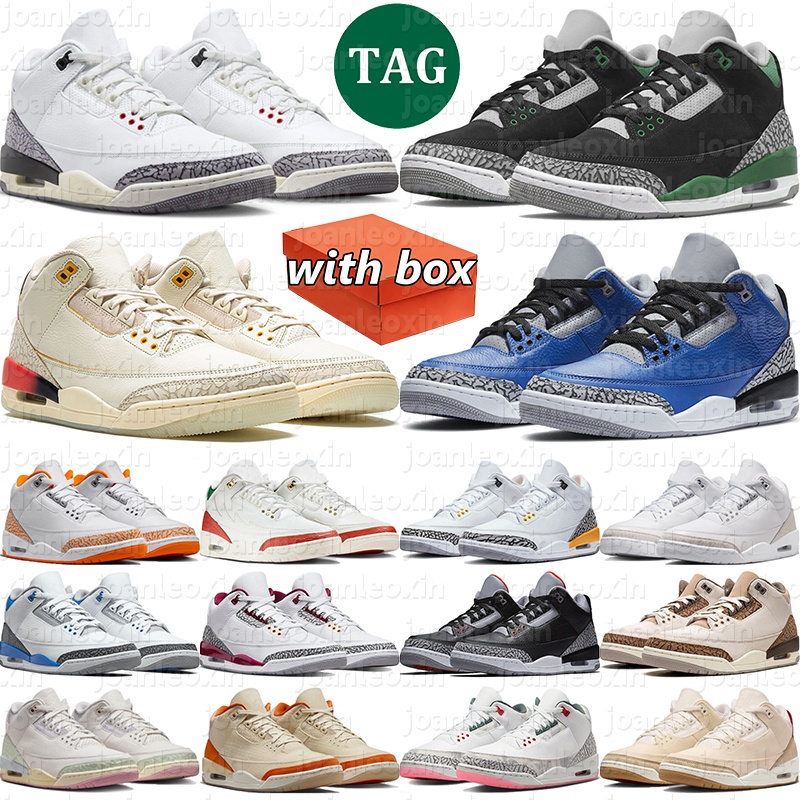 Free shipping designer basketball shoes 3s mens sneakers 3 woman trainers Fire Red Black Cat White Cement Fear True Blue jogging walking shoe with b