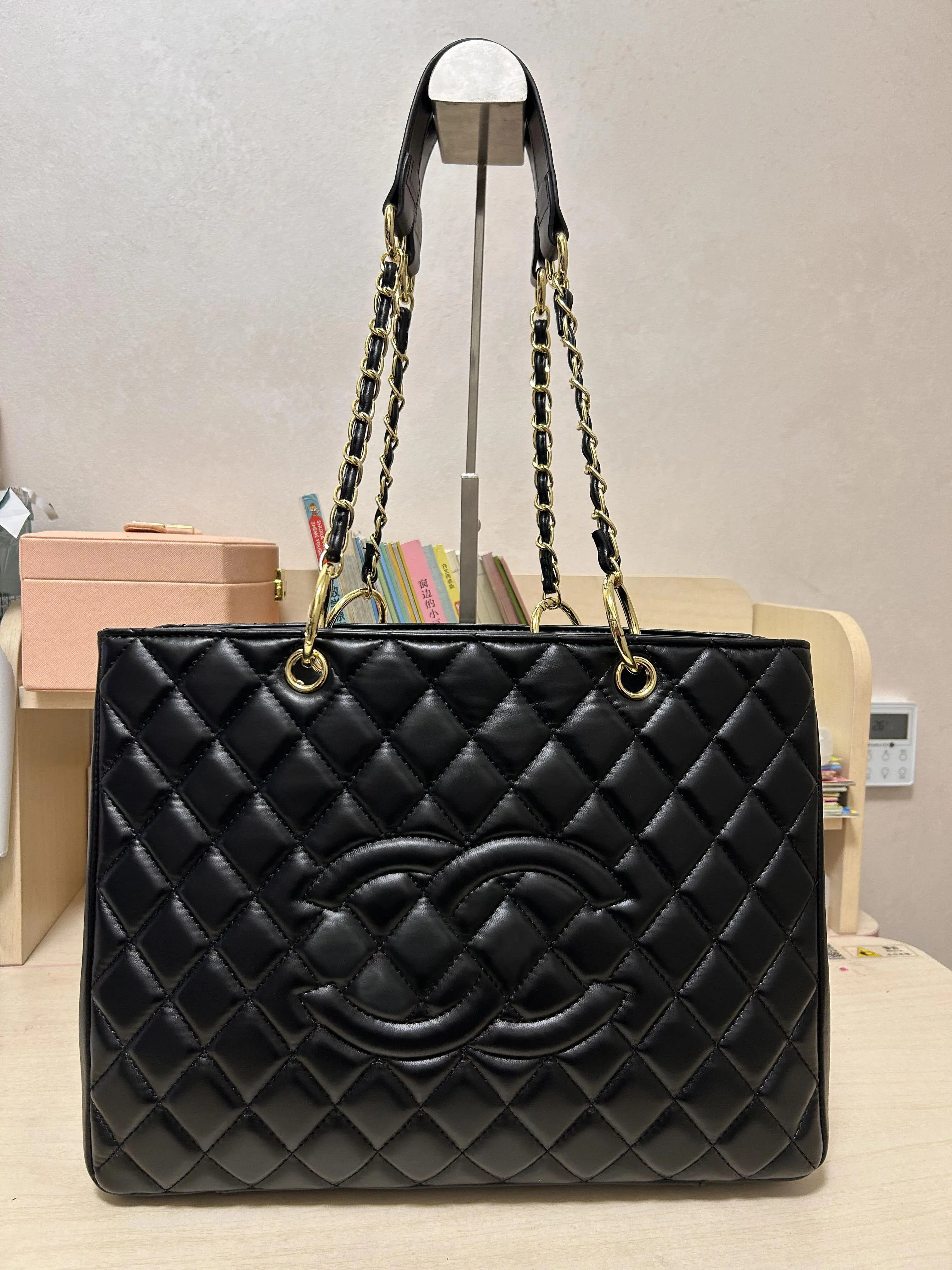High Qualitys Designer Bag GST Bag Top Grade Caviar Cow Leather Classic Quilted Plaid Metal Chain Shoulder Bag Women's Shopping Vintage Handbag