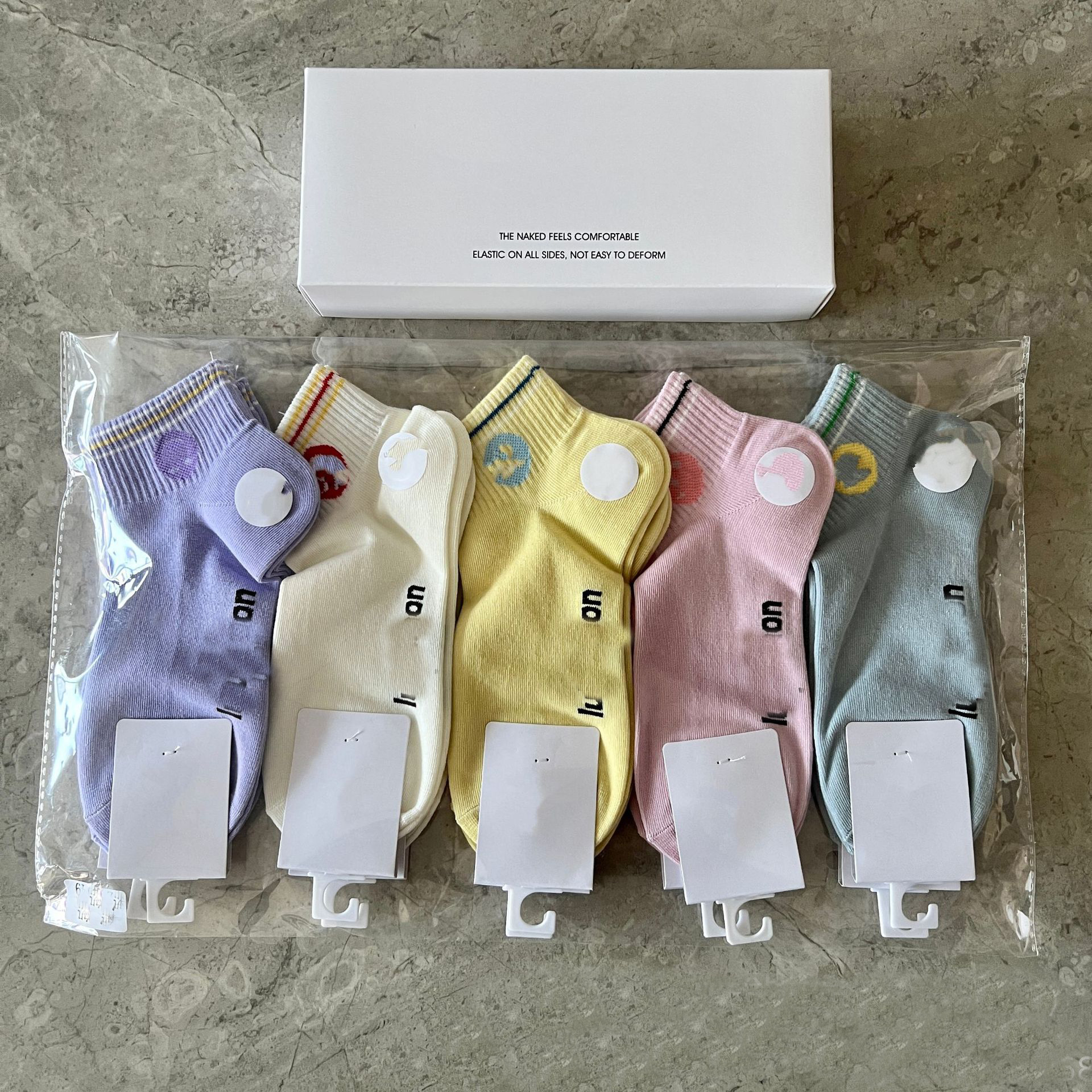 100% Cotton Supsocks Designer Socks 5 Pairs Pack Fashionable Comfort Breathable Daily Casual women Socks