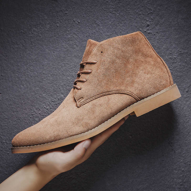Spring Chelsea Boots Autumn Men Classic Casual Boots Male fashion Shoes Men Lace-up Casual Botas Black Men's Boots 658 D260916
