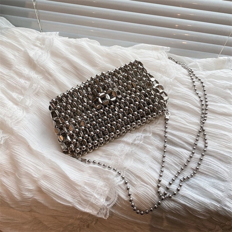 PU Sense of y Solid Color Evening Bags Hollow Out Temperament Ladies Versatile Fashion Shoulder 260915