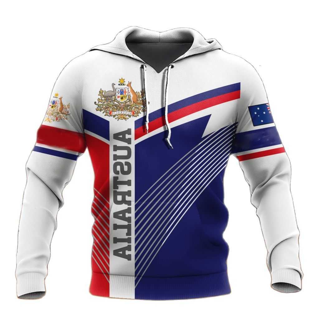 Hooded Australia Flag Hoodie Men's Sweatshirt Fashion Autumn New Oversized Casual Pullover Daily Clothes Personalised Streetwear C260915 C26091