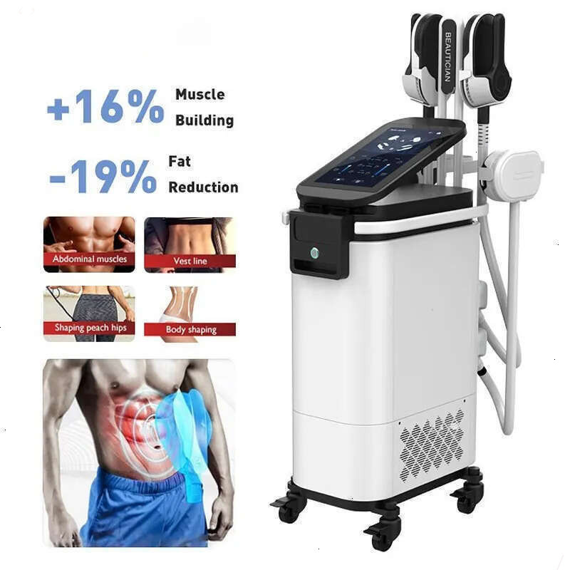 Ace High-Intensity Electromagnetic Muscle Trainer Emslim Neo Rf 4 Handle Skin Tightening Weight Loss Beautiful Muscle Building Machine