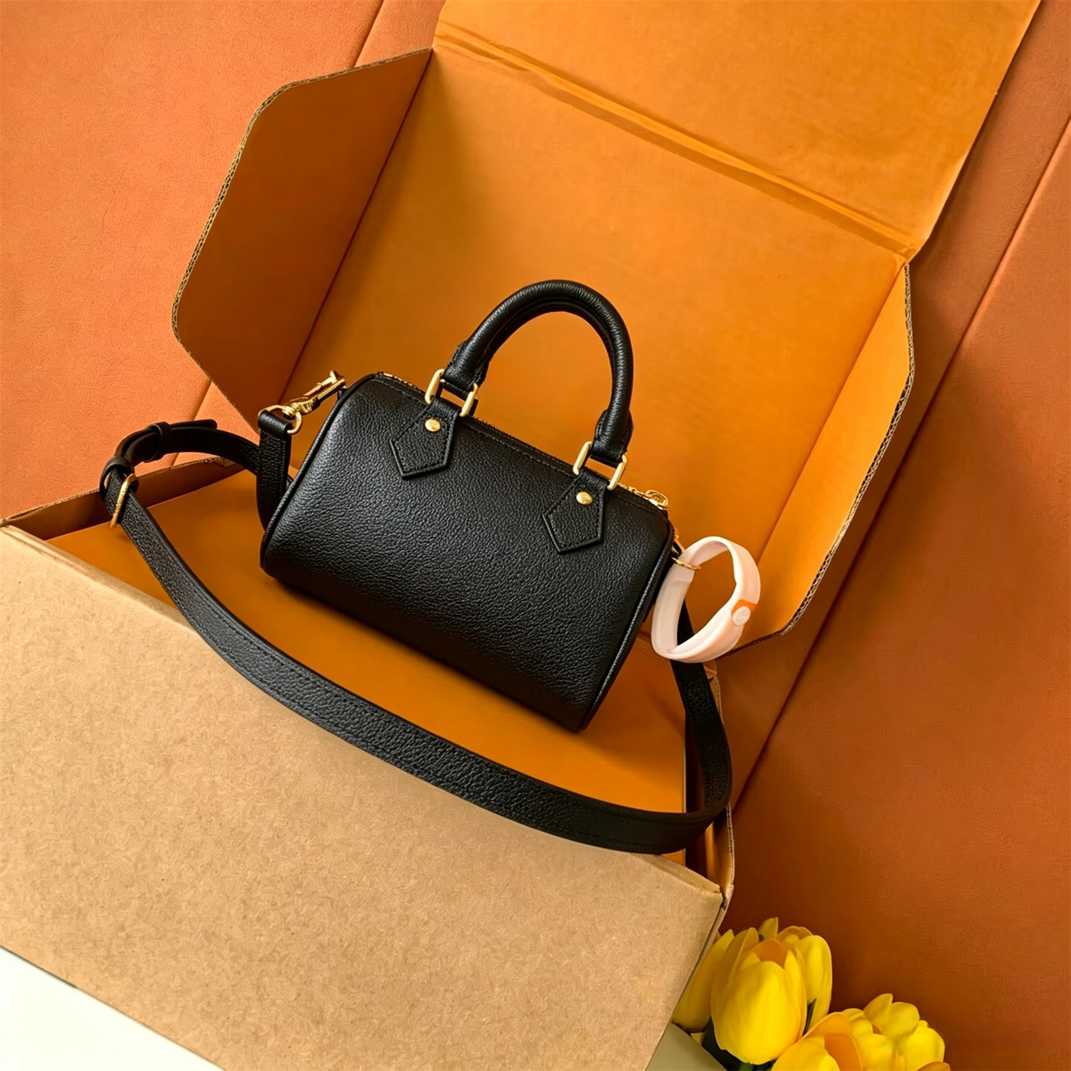 designer bag Mini Nano 16cm Shoulder Bag Women Leather Crossbody Luxury bags Black Embossed Tote Vintage Female Purse Adjustable Strap Handbag