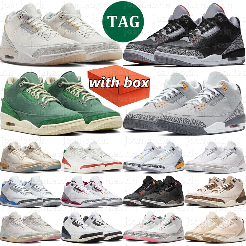 Free shipping designer basketball shoes 3s mens sneakers 3 woman trainers Fire Red Black Cat White Cement Fear True Blue jogging sport walking shoe