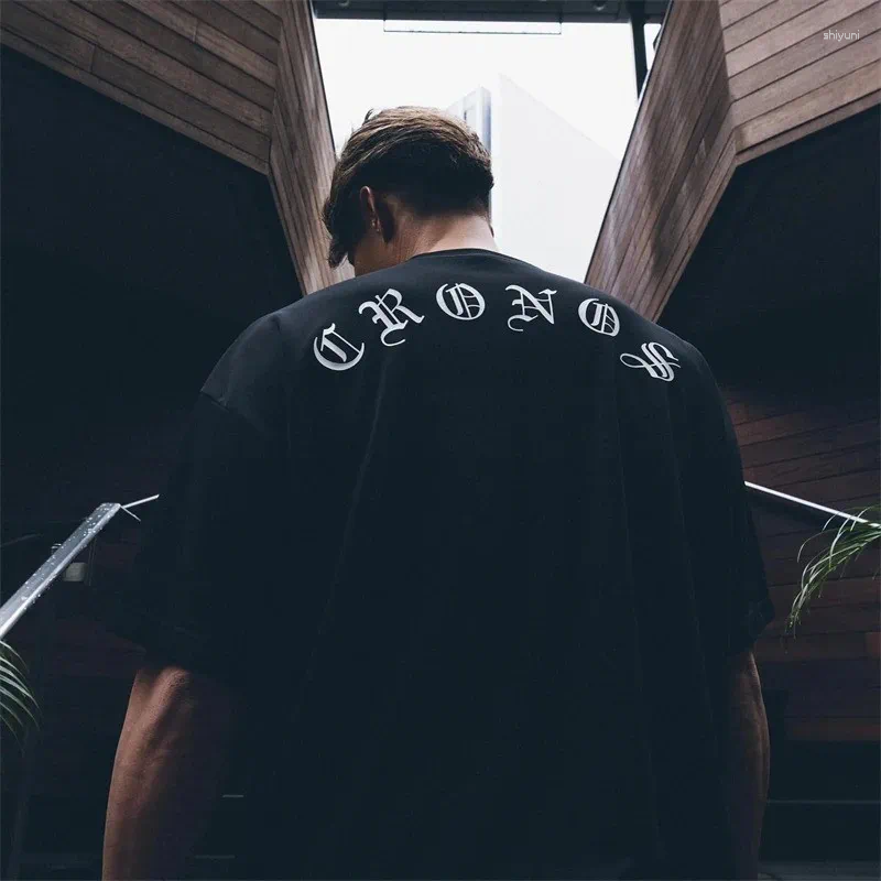 Men's Summer Gym Fitness Sports Casual Short Sleeved Oversized Cotton T-shirt