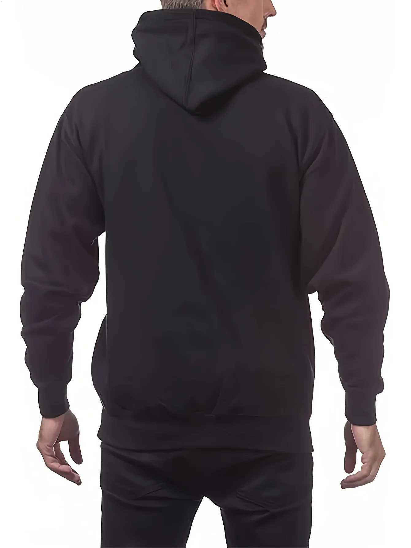 hooded Men's and women's black sweatshirts bear-patternedmountain naturalprintpulloverhoodieforoutdooramping anleisureuse. D2609151