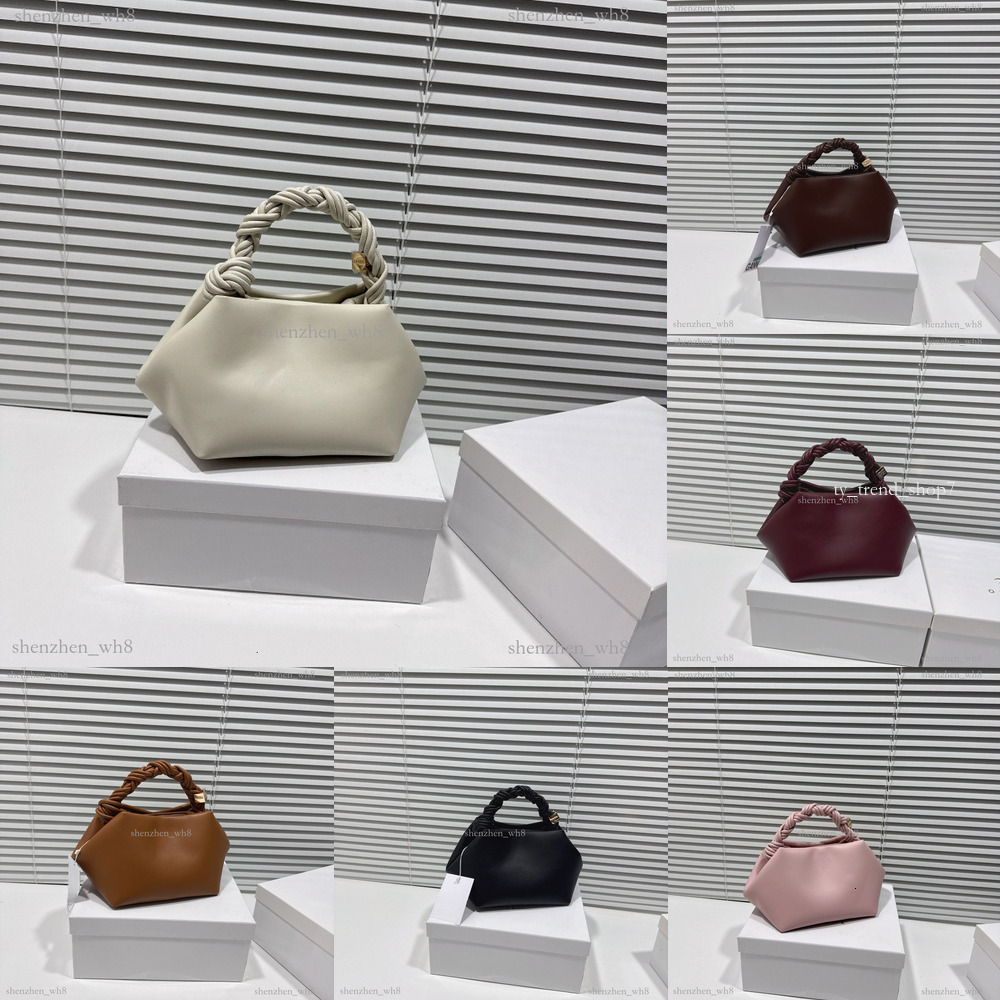 Denmark Nordic style Small Bou Bag in Grained Brown ganniibags Women's Bag 2025 New French Tofu Bag Hexagonal Suede Shoulder Crossbody Bag High