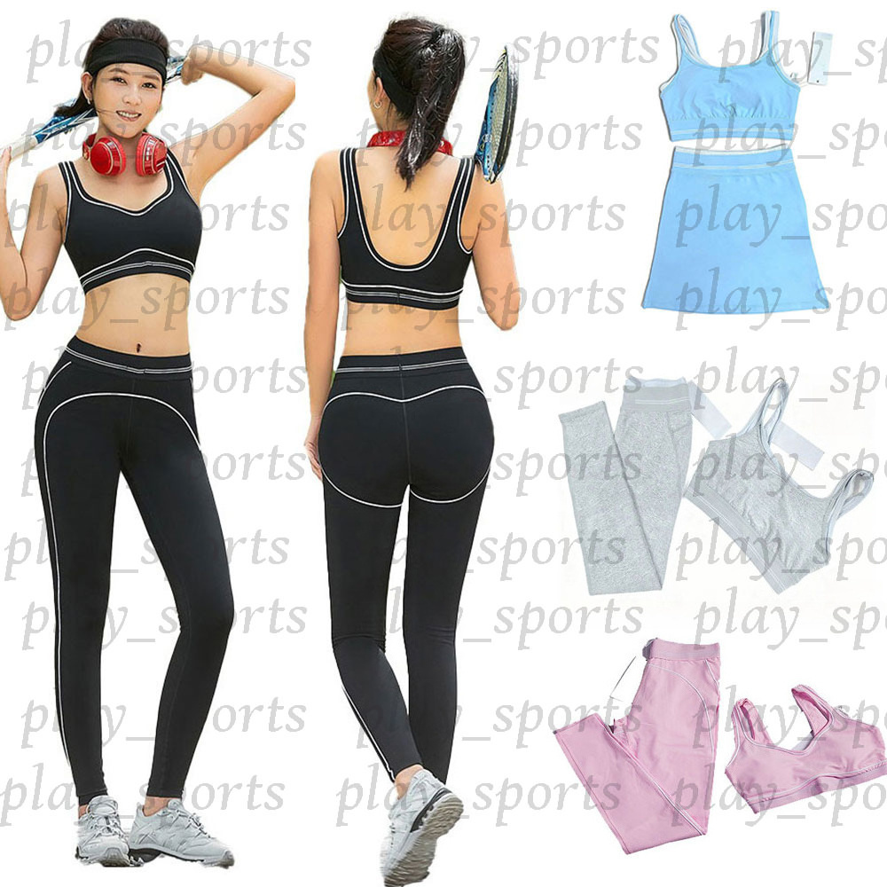 2 pièces nouvel ensemble de Yoga-vêtements de sport pour femmes ensemble de Yoga Fitness sport gilet femme taille haute pantalons de Yoga Legging