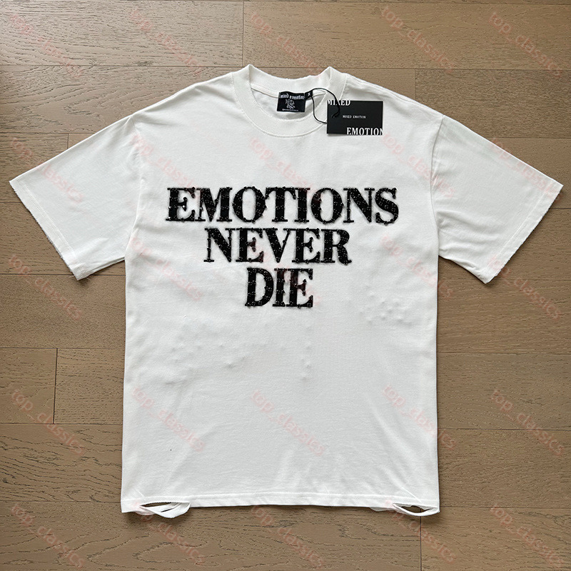 Designer Mixed Emotion Shirts Mens Womens MIXEDEMOTION Shirt Mens Y2k Shirt Letter Tee High Street Summer Fashion Hip Hop Retro Casual Cotton Printe