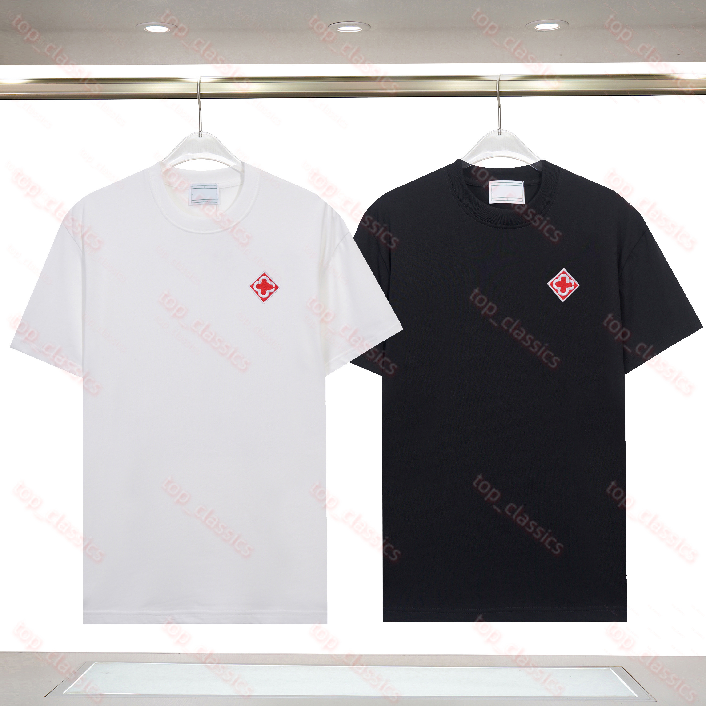 Mens Tshirts Designer Pure Cotton Casaa Blancas Tshirt Crew Neck Shirt Shorts Set Vintage Sweater Loose Short Sleeve Men Casastshirt Tshirts 56b