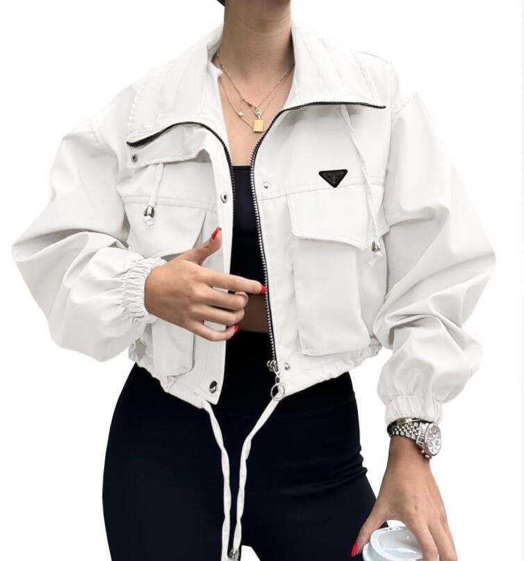 designer jacket new women short trench jackets long sleeve big pocket solid color Sweatshirt womens coat RADA0916