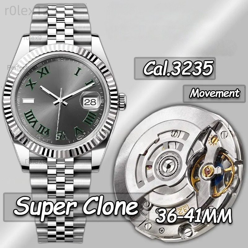Clean Factory Luxury Watches Men Designer Watches 41MM 3235 Automatic Movement DJUST 904L Stainless Steel Sapphire Luminous 100M Waterproof 72H Powe