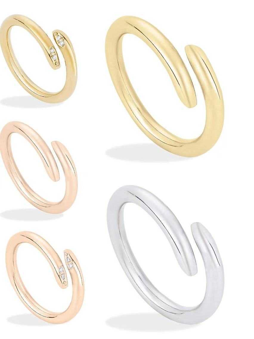 Band Plain Ring Unisex Cuff wedding Stainless Steel Edgy Nail Ring Minimalist Statement For All Occasions Solid S2609163XJN