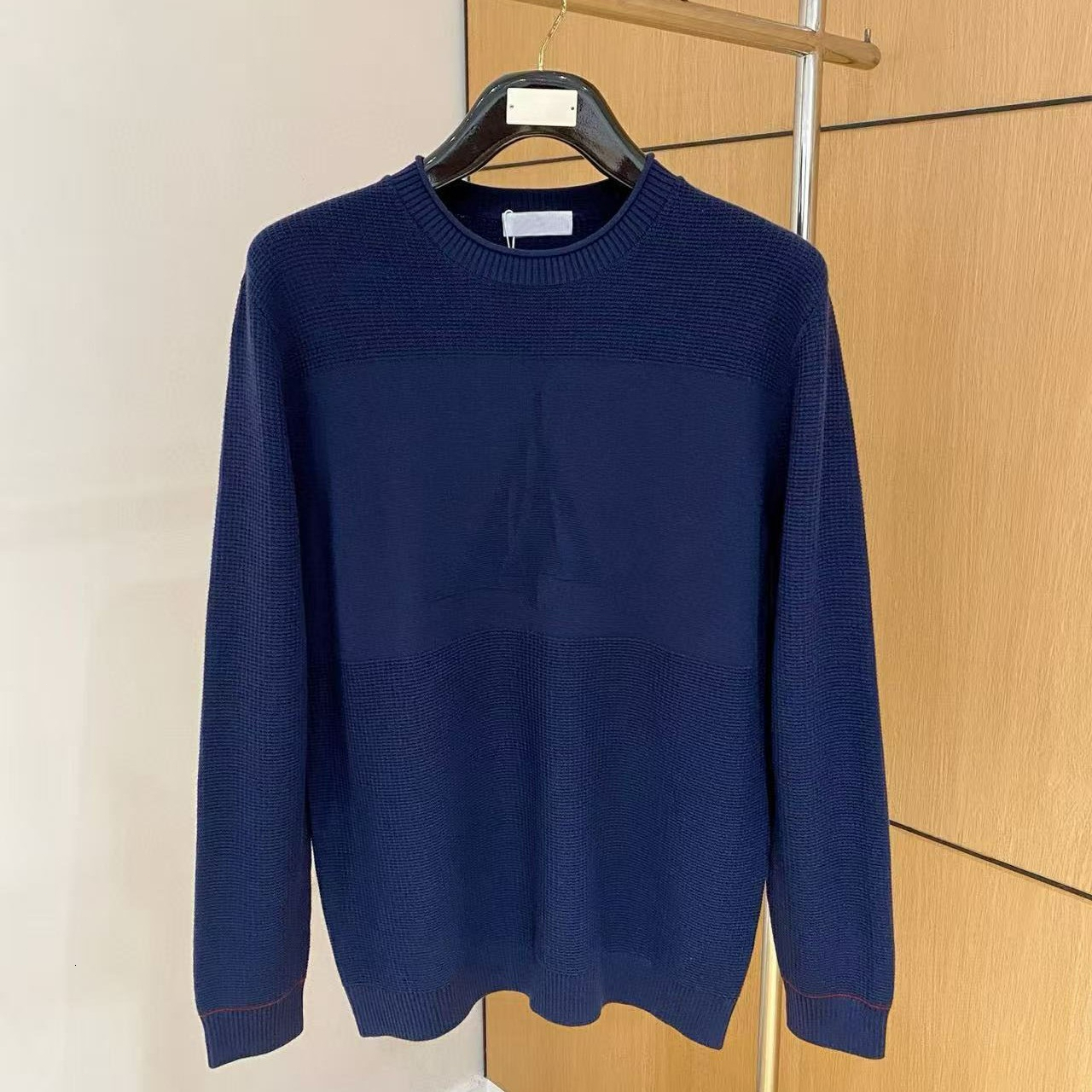BC Italian New Fashion Crew Neck Wool Knitted Business Casual Solid Color Sweater