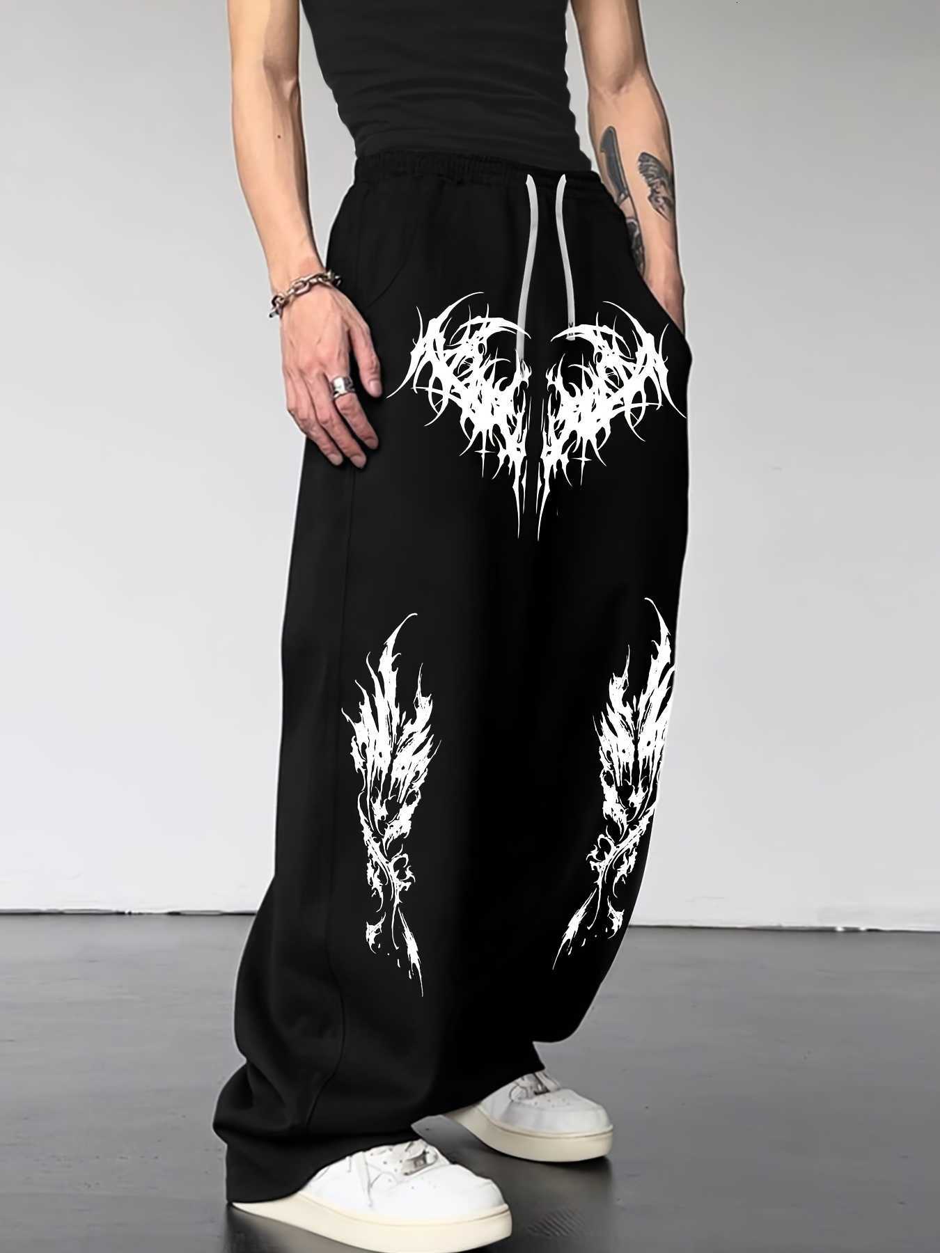 Dark 2026 Fashion New Cool Striped Gothic Style Loose Straight Pants Outdoor Men's and Women's Sports Street Casual Pants D260916